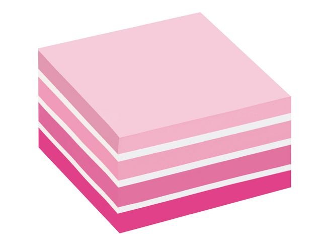 Notes POST - IT kub 76x76mm rosa/vit