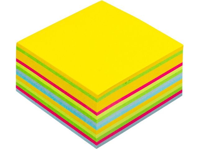 Notes POST - IT kub 76x76mm sort. färger