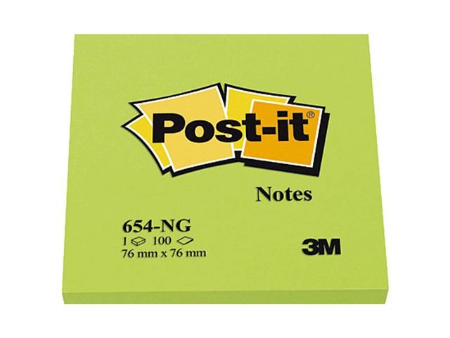 Notes POST - IT neon 76x76mm grön