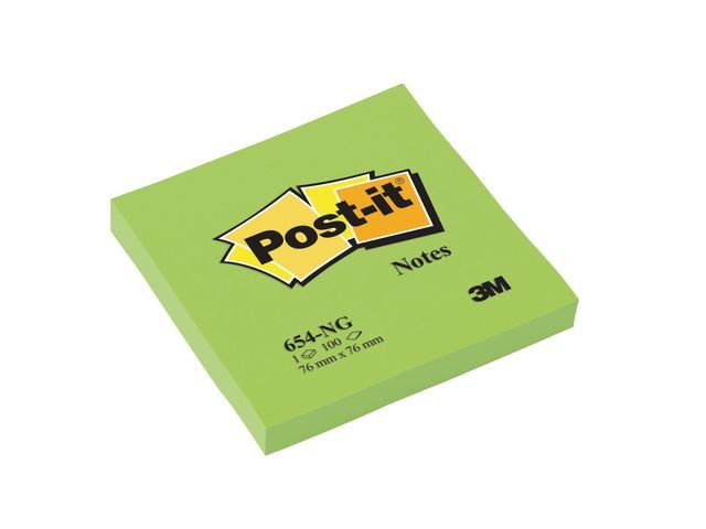 Notes POST - IT neon 76x76mm grön