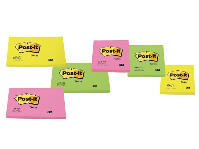 Notes POST - IT neon 76x76mm gul