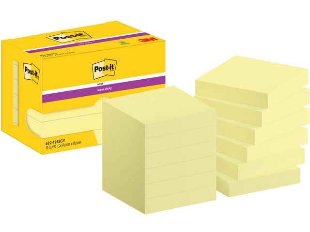 Notes POST - IT SS 47x47mm gul 12/fp