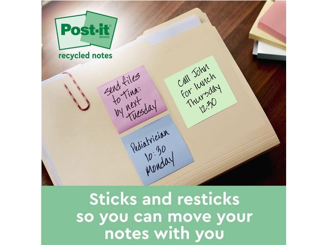 Notes POST - IT SS 76x76mm re sort.f 4/fp