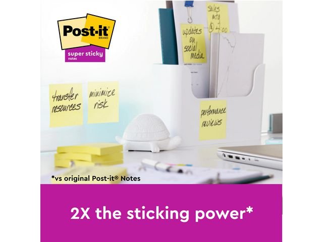 Notes POST - IT SS 76x76mm rec gul 3/fp