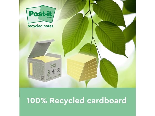 Notes POST - IT SS 76x76mm rec gul 4/fp