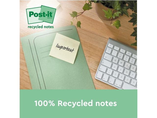 Notes POST - IT SS 76x76mm rec gul 4/fp