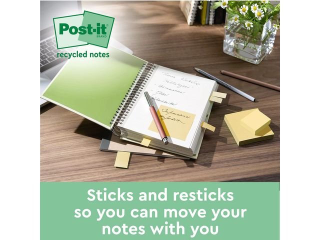 Notes POST - IT SS 76x76mm rec gul 4/fp