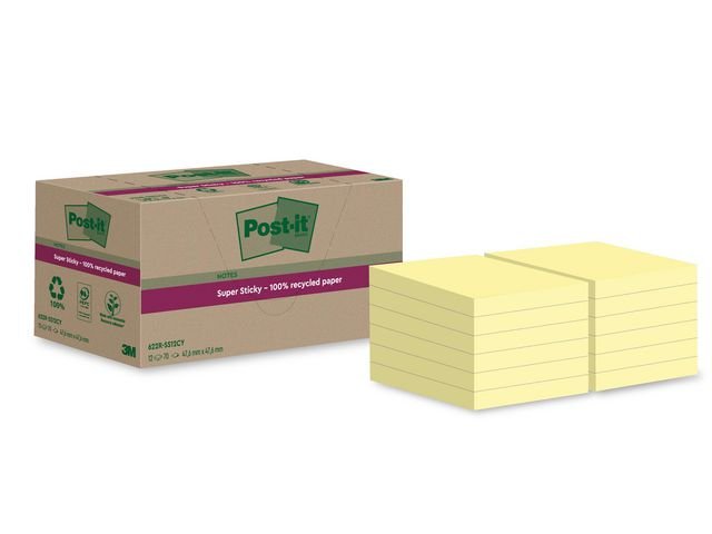 Notes POST - IT SS47,6x47,6mm re gul 12/fp