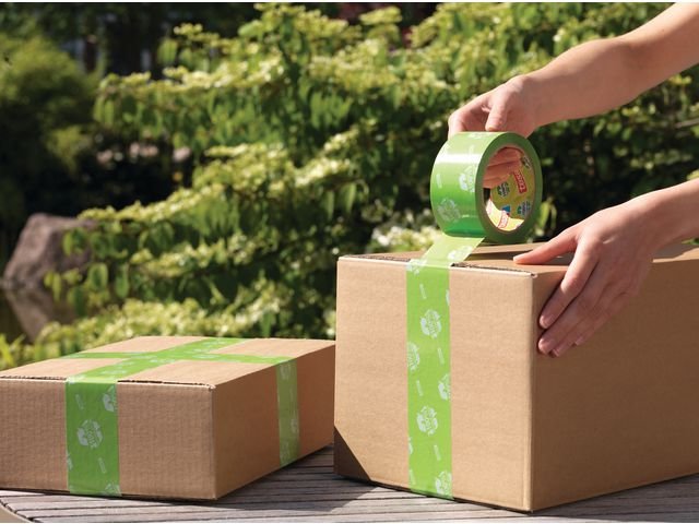 Packtejp TESA Eco Str.50mmx66m grön logo