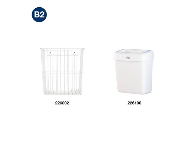 Papperskorgspåse TORK B2 20L vit 100/rl
