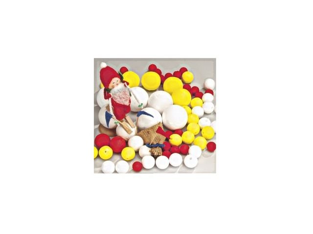 Papperskulor 12mm vit 200/fp