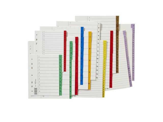 Pappregister BRIGHTOFF. A - Ö röd 10/fp