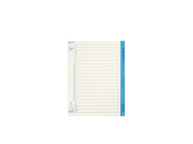 Pappregister JOPA A5 A - Ö vit/blå