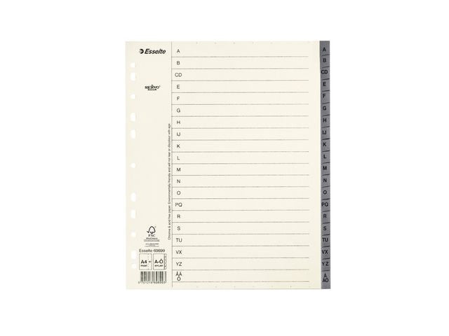 Pappregister Servo System A4+ A - Ö grå