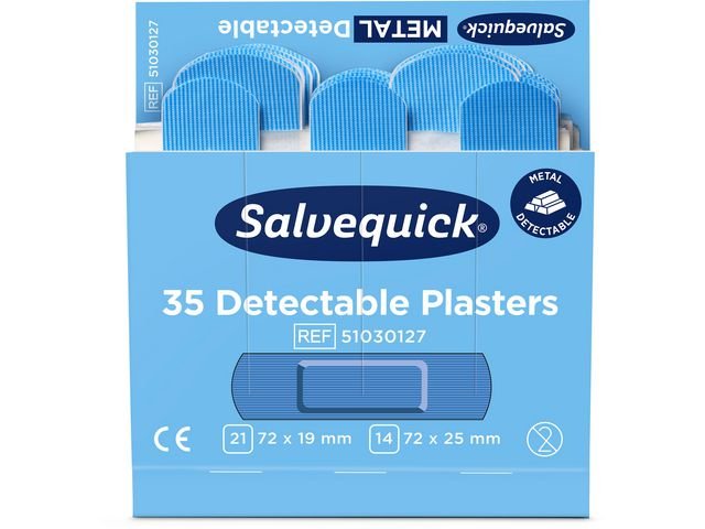 Plåster Detectable refill blå 35/fp