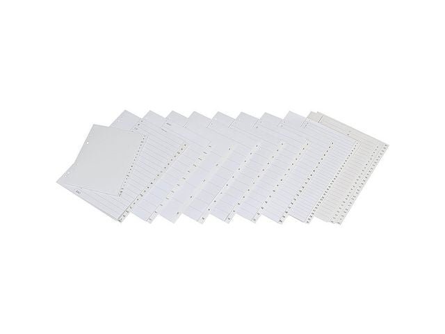 Plastregister A4+ A - Ö 225/240x297mm vit