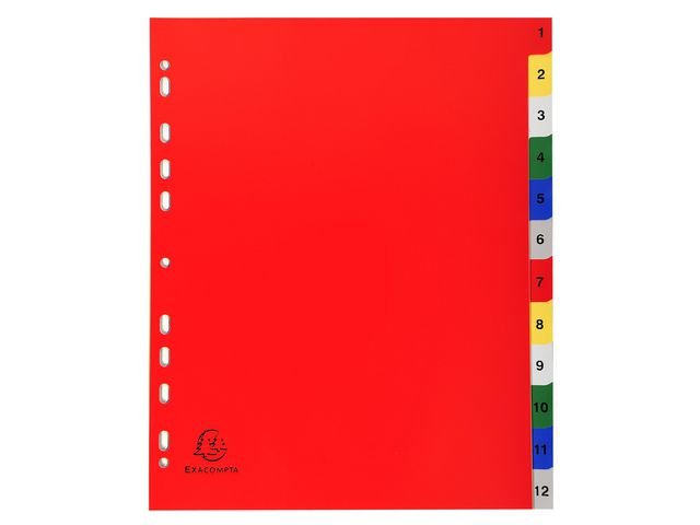 Plastregister EXACOMPTA PP A4+ 1 - 12 f.f