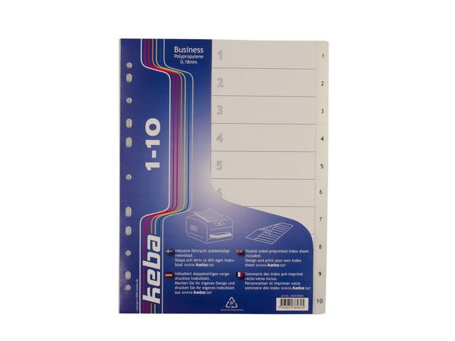 Plastregister KEBA A4 PP 1 - 10