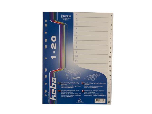 Plastregister KEBA A4 PP 1 - 20