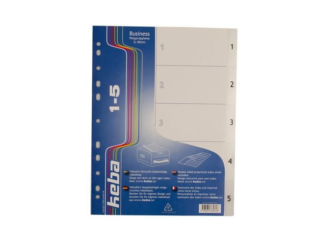 Plastregister KEBA A4 PP 1 - 5