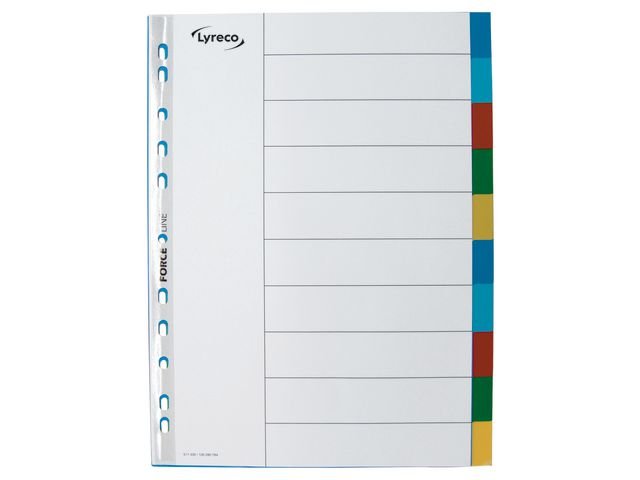 Plastregister LYRECO A4 10 - flik otryckta