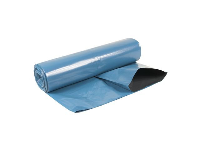 Plastsäck LD - coex 125L 55my blå/sv 25/rl
