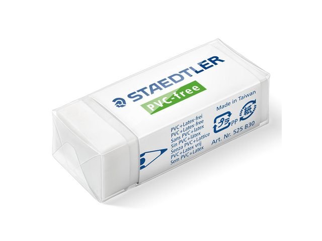 Radergummi Pvc - Fri 43x19x13mm vit
