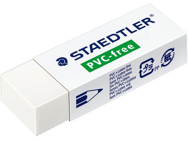 Radergummi Pvc - Fri 43x19x13mm vit