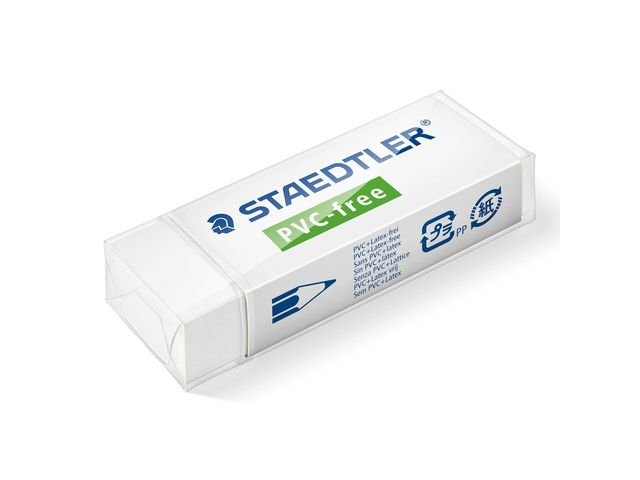 Radergummi Pvc - Fri 65x23x13mm vit