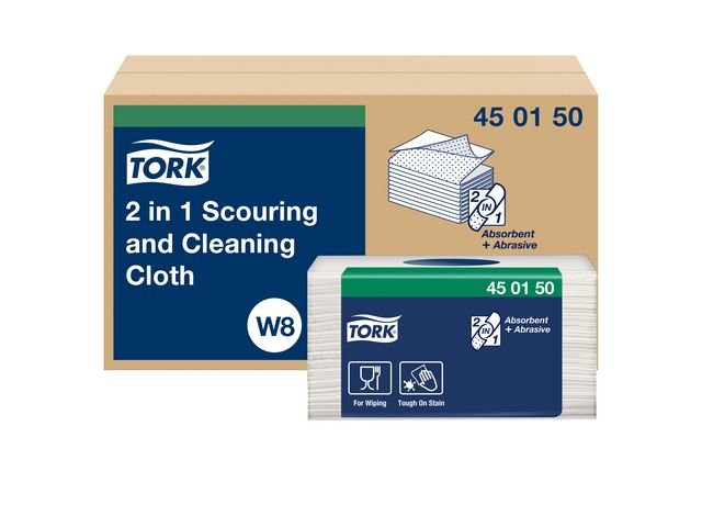 Rengöringsduk TORK 2 - i - 1 W8 vit 45/fp