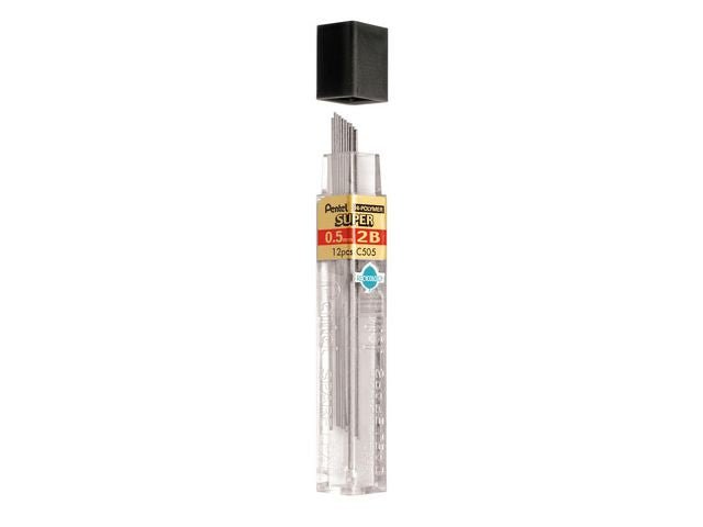 Reservstift PENTEL 0,5mm 2B 12/fp