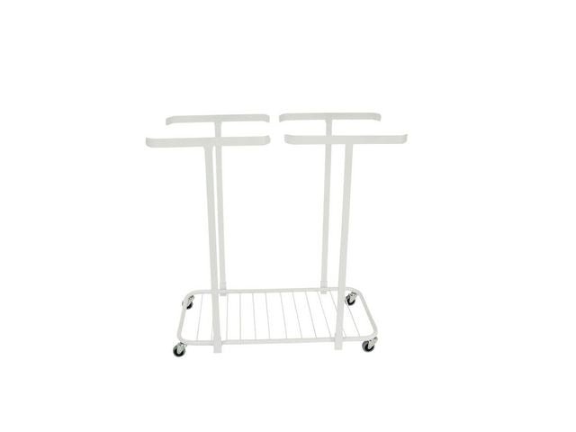 Säckvagn dubbel 4 hjul 100 - 125L vit