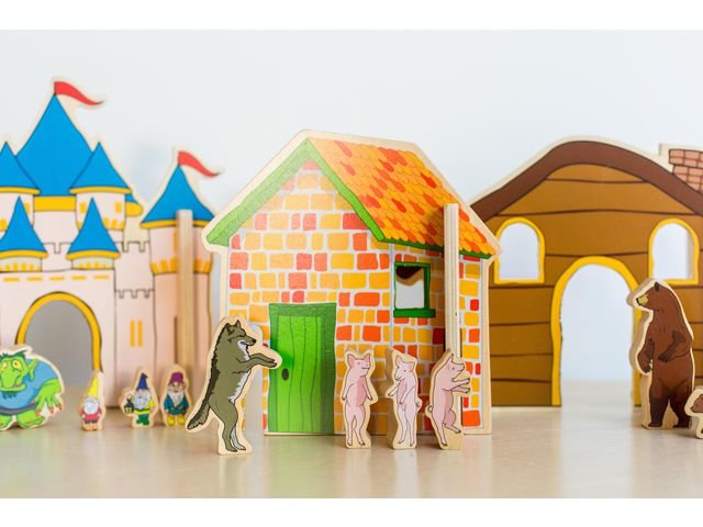 Sagobyn i trä 32 delar