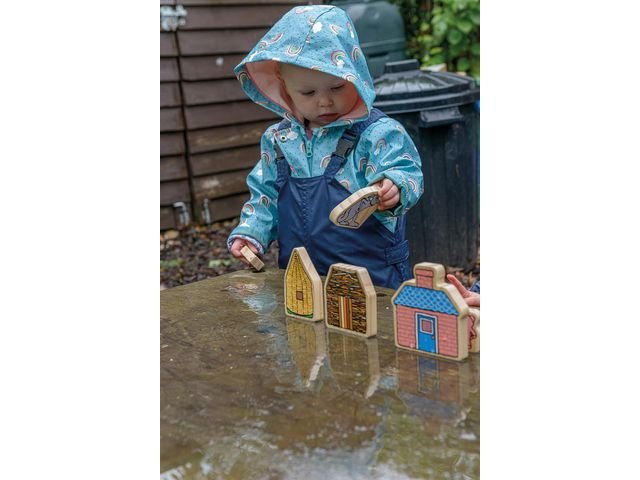 Sagofigurer trä De tre små grisarna 7/fp