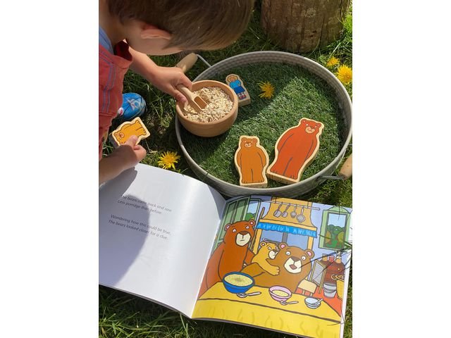 Sagofigurer trä Guldlock 4/fp