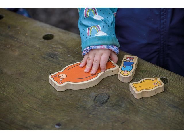 Sagofigurer trä Guldlock 4/fp