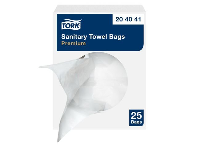 Sanitetspåse TORK B5 vit 25/fp