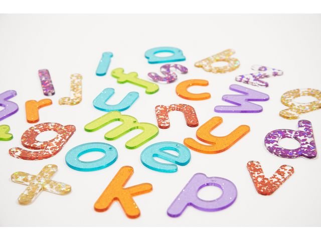 Sensosriska bokstäver glitter 26/fp