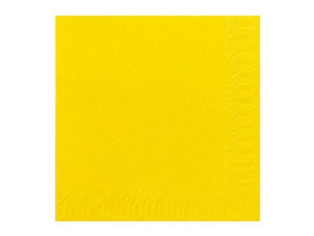 Servett 3 - lags 33x33cm gul 125/fp