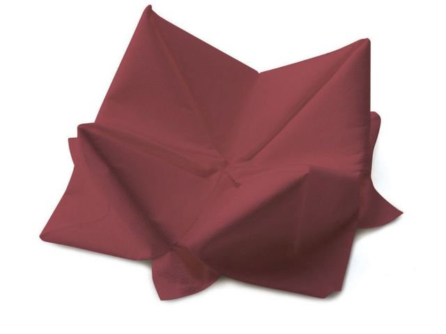 Servett 3 - lags 33x33cm vinröd 125/fp