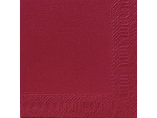 Servett 3 - lags 40x40cm vinröd 125/fp