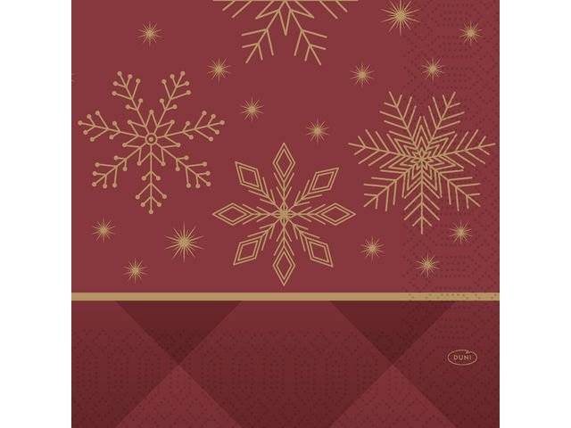 Servett DUNI Rhombus 3 - l 33cm röd 50/fp