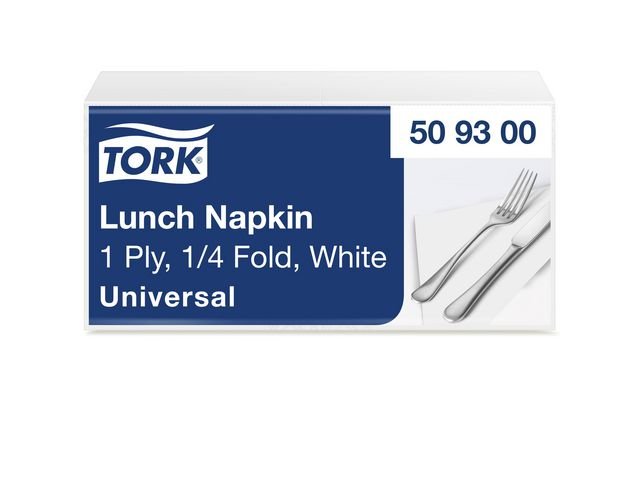 Servett TORK 1/4 - vikt 1 - lag vit 500/fp