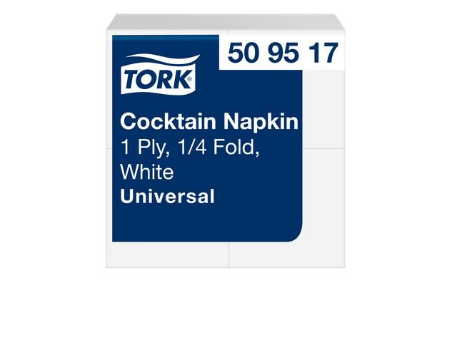 Servett TORK Cocktail vit 1 - lag 500/fp
