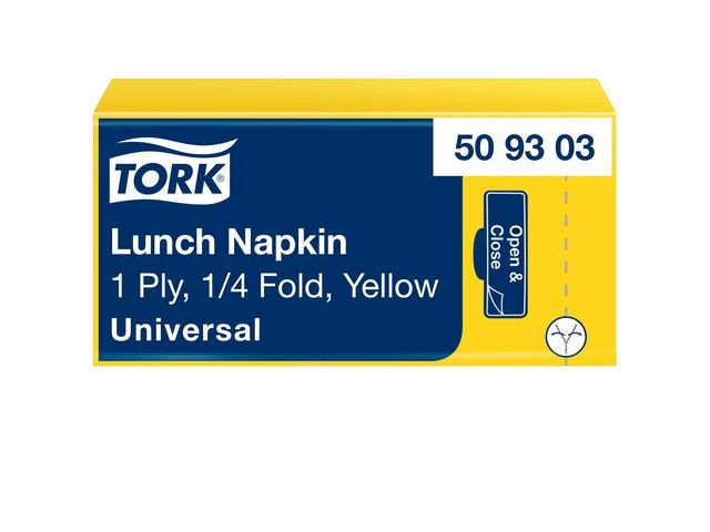 Servett TORK Lunch 1 - lags gul 500/fp