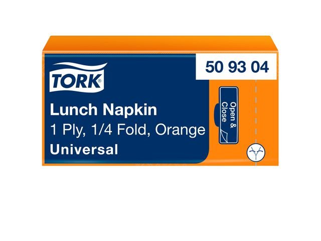 Servett TORK Lunch 1 - lags orange 500/fp