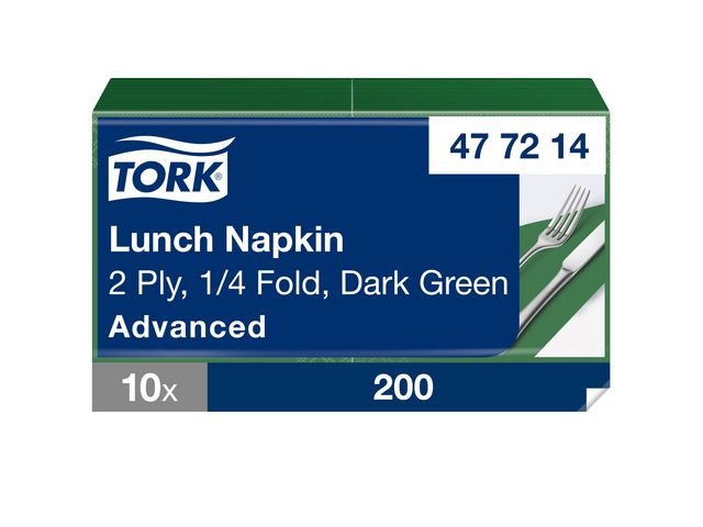 Servett TORK Lunch 2 - lags grön 200/fp