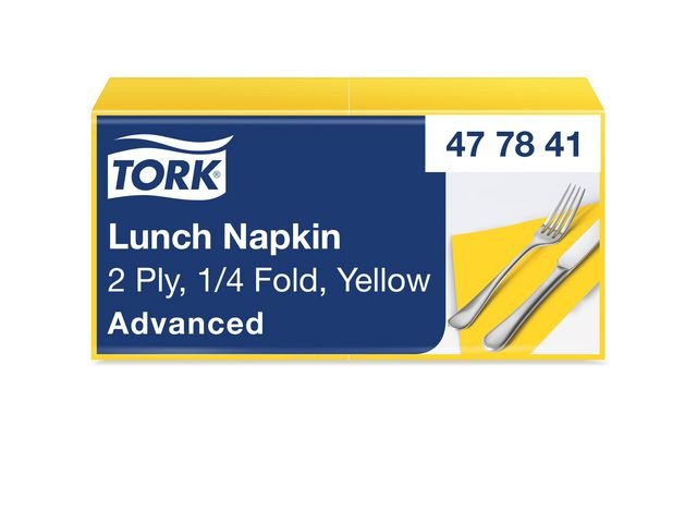 Servett TORK Lunch 2 - lags gul 200/fp
