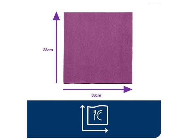 Servett TORK Lunch 2 - lags lila 200/fp