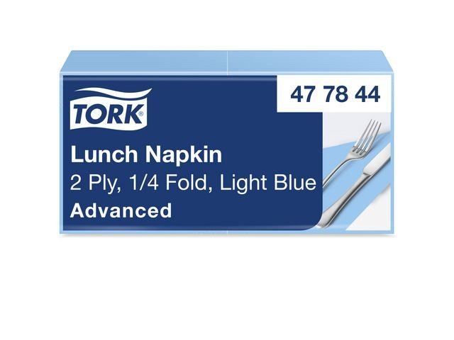 Servett TORK Lunch 2 - lags ljusblå 200/fp